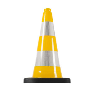 Cône de balisage jaune 50 cm 2,2 kg CL2
