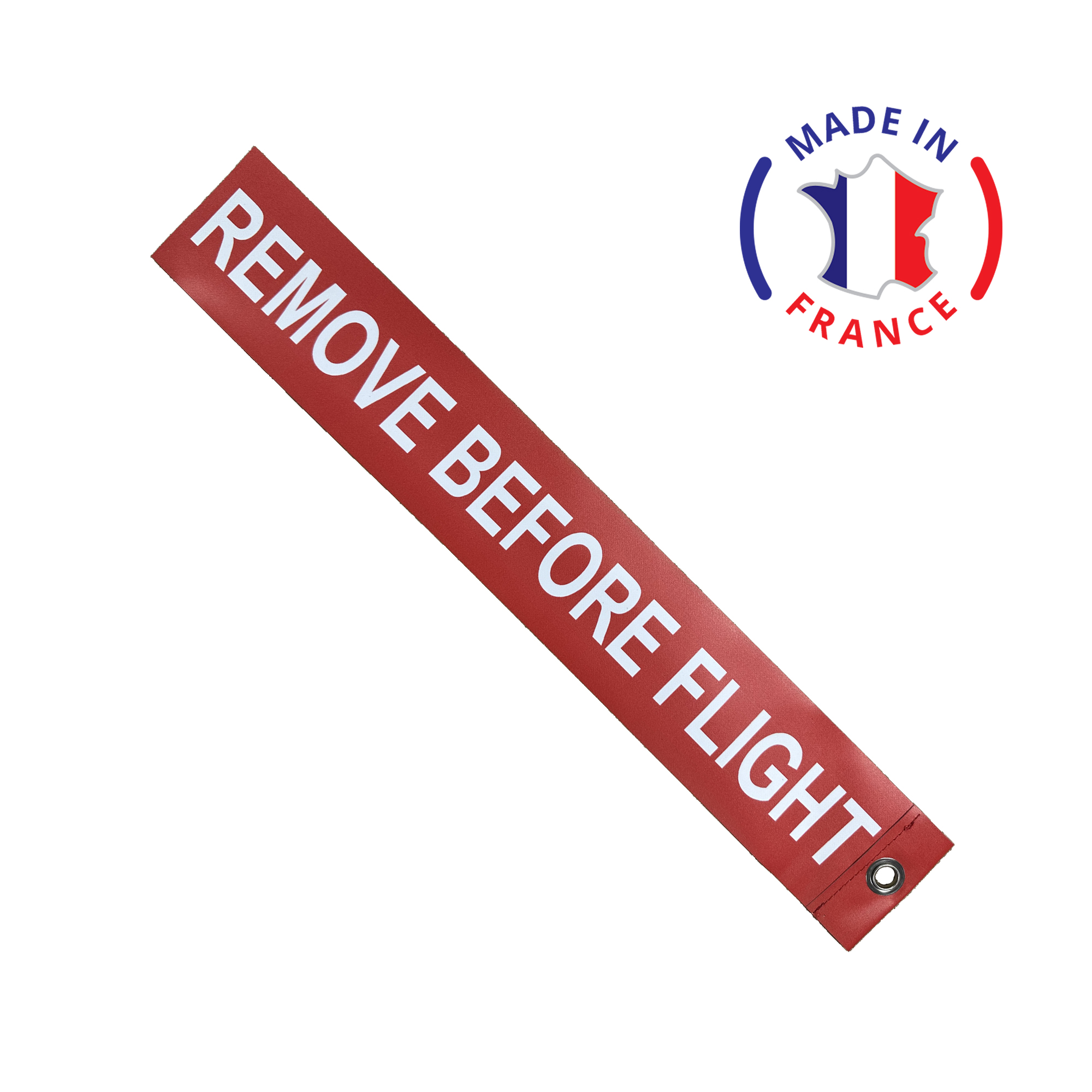 Flamme de sécurité rouge en bâche 54 cm x 8 cm avec instructions aéro – Image 2