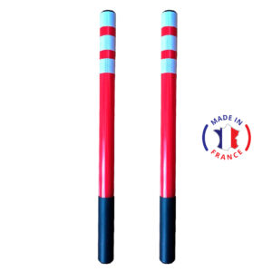 Paire de bâtons de jour Slick rouge 40 cm