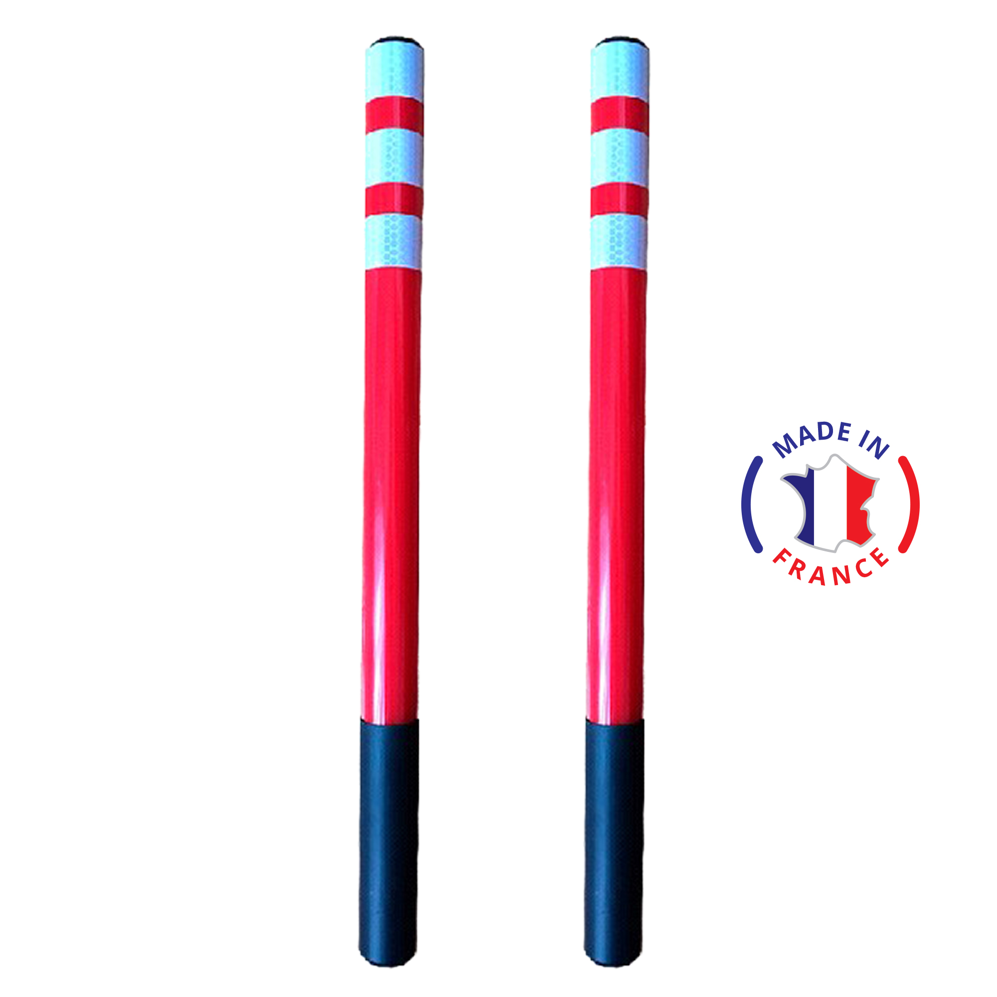 Paire de bâtons de jour Slick rouge 40 cm