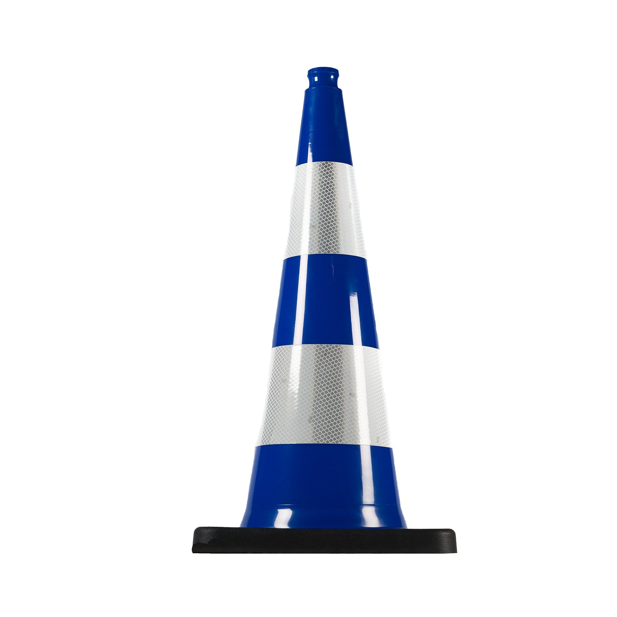 Cône 12 Trous Bleu 40 Cm De Haut - Base 28x28 Cm, Avec Encoche Pour Cerceau Plat Et Jalon - 11