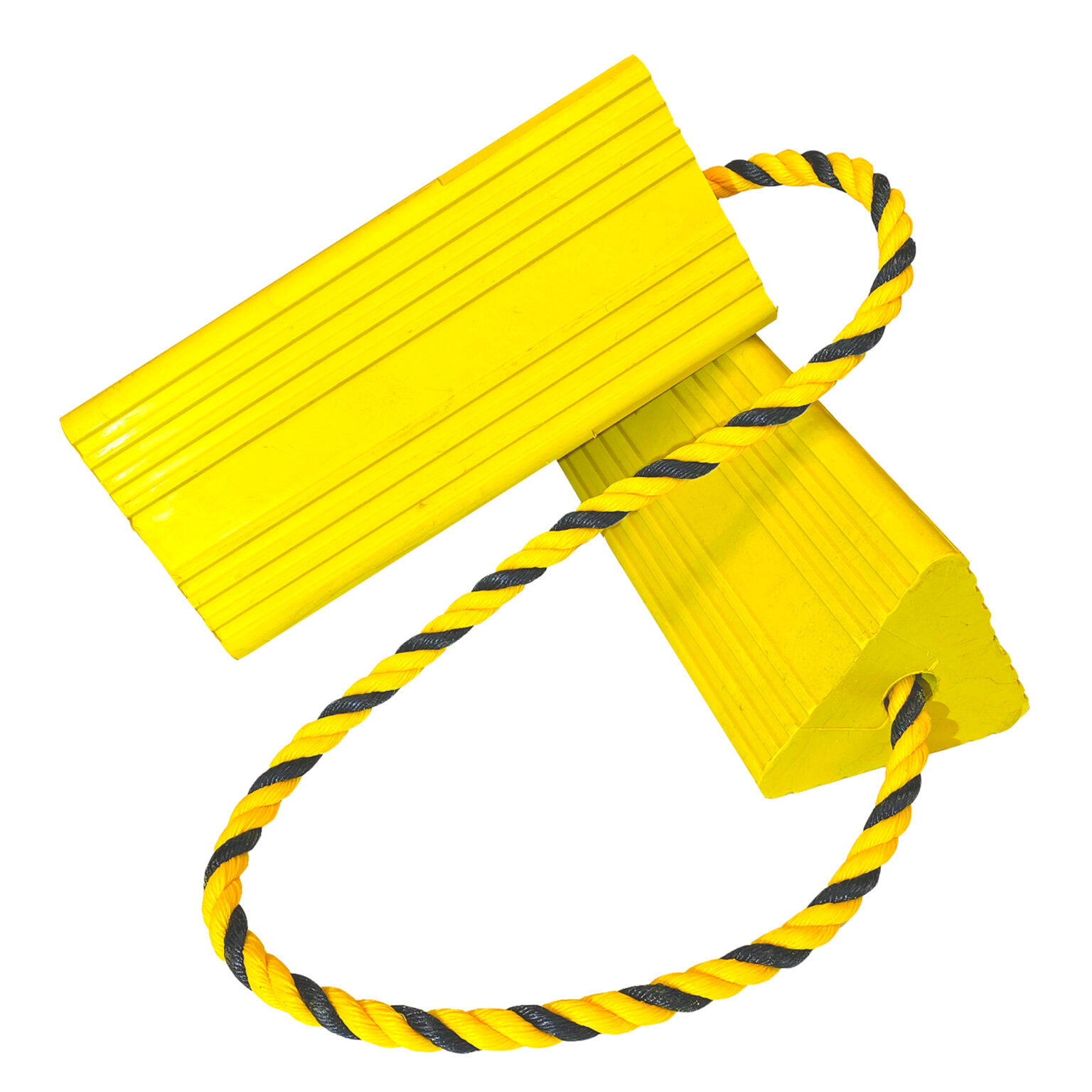 Paire de cales avion en caoutchouc jaune 30 cm 9,0 kg